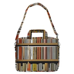 Book Nook Books Bookshelves Comfortable Cozy Literature Library Study Reading Reader Reading Nook Ro Macbook Pro 16  Shoulder Laptop Bag