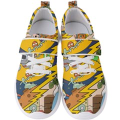 Astronaut Moon Monsters Spaceship Universe Space Cosmos Men s Velcro Strap Shoes by Maspions