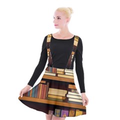 Book Nook Books Bookshelves Comfortable Cozy Literature Library Study Reading Room Fiction Entertain Suspender Skater Skirt