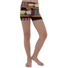 Book Nook Books Bookshelves Comfortable Cozy Literature Library Study Reading Room Fiction Entertain Kids  Lightweight Velour Yoga Shorts by Maspions