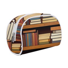 Book Nook Books Bookshelves Comfortable Cozy Literature Library Study Reading Room Fiction Entertain Make Up Case (small)