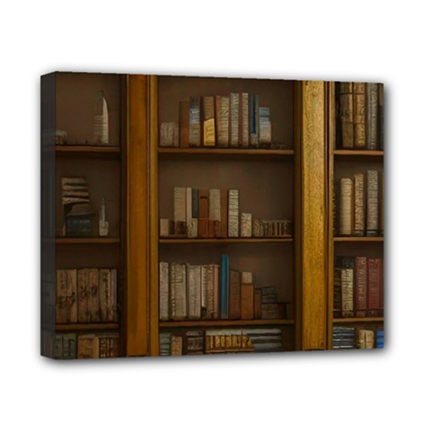 Books Book Shelf Shelves Knowledge Book Cover Gothic Old Ornate Library Canvas 10  X 8  (stretched)