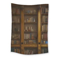 Books Book Shelf Shelves Knowledge Book Cover Gothic Old Ornate Library Medium Tapestry