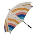 Abstract Geometric Bauhaus Polka Dots Retro Memphis Rainbow Golf Umbrellas View2