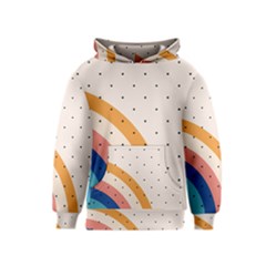 Abstract Geometric Bauhaus Polka Dots Retro Memphis Rainbow Kids  Pullover Hoodie