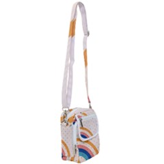 Abstract Geometric Bauhaus Polka Dots Retro Memphis Rainbow Shoulder Strap Belt Bag