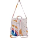 Abstract Geometric Bauhaus Polka Dots Retro Memphis Rainbow Crossbody Backpack View3