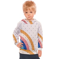 Abstract Geometric Bauhaus Polka Dots Retro Memphis Rainbow Kids  Hooded Pullover