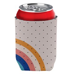 Abstract Geometric Bauhaus Polka Dots Retro Memphis Rainbow Can Holder