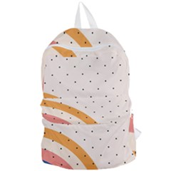 Abstract Geometric Bauhaus Polka Dots Retro Memphis Rainbow Foldable Lightweight Backpack