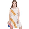 Abstract Geometric Bauhaus Polka Dots Retro Memphis Rainbow Kids  Skater Dress View1