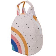 Abstract Geometric Bauhaus Polka Dots Retro Memphis Rainbow Travel Backpack