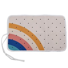 Abstract Geometric Bauhaus Polka Dots Retro Memphis Rainbow Pen Storage Case (s)