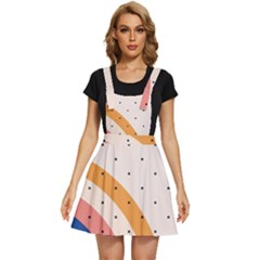 Abstract Geometric Bauhaus Polka Dots Retro Memphis Rainbow Apron Dress