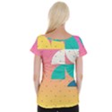 Abstract Geometric Bauhaus Polka Dots Retro Memphis Art Cap Sleeve Top View2