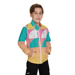 Abstract Geometric Bauhaus Polka Dots Retro Memphis Art Kids  Windbreaker