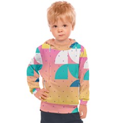 Abstract Geometric Bauhaus Polka Dots Retro Memphis Art Kids  Hooded Pullover