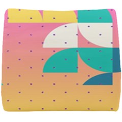 Abstract Geometric Bauhaus Polka Dots Retro Memphis Art Seat Cushion