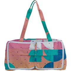 Abstract Geometric Bauhaus Polka Dots Retro Memphis Art Multi Function Bag by Maspions