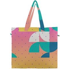 Abstract Geometric Bauhaus Polka Dots Retro Memphis Art Canvas Travel Bag