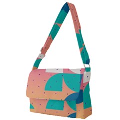 Abstract Geometric Bauhaus Polka Dots Retro Memphis Art Full Print Messenger Bag (s)