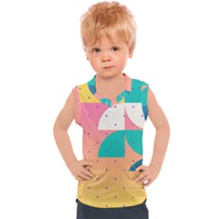 Abstract Geometric Bauhaus Polka Dots Retro Memphis Art Kids  Sport Tank Top