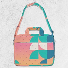 Abstract Geometric Bauhaus Polka Dots Retro Memphis Art Macbook Pro 13  Shoulder Laptop Bag  by Maspions