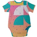 Abstract Geometric Bauhaus Polka Dots Retro Memphis Art Baby Short Sleeve Bodysuit View2