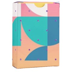 Abstract Geometric Bauhaus Polka Dots Retro Memphis Art Playing Cards Single Design (rectangle) With Custom Box