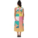 Abstract Geometric Bauhaus Polka Dots Retro Memphis Art Sleeveless Round Neck Midi Dress View4