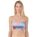 Abstract Lines Dots Pattern Purple Pink Blue Bandeau Top View1