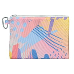 Abstract Lines Dots Pattern Purple Pink Blue Canvas Cosmetic Bag (xl) by Maspions