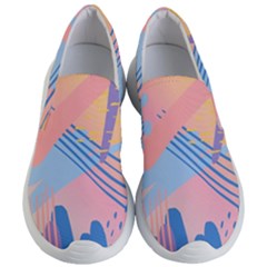 Abstract Lines Dots Pattern Purple Pink Blue Women s Lightweight Slip Ons by Maspions