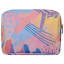 Abstract Lines Dots Pattern Purple Pink Blue Make Up Pouch (Large) View2