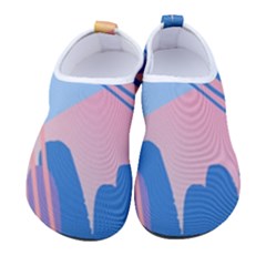 Abstract Lines Dots Pattern Purple Pink Blue Kids  Sock-style Water Shoes by Maspions