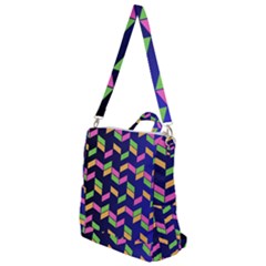 Background Pattern Geometric Pink Yellow Green Crossbody Backpack