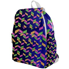 Background Pattern Geometric Pink Yellow Green Top Flap Backpack