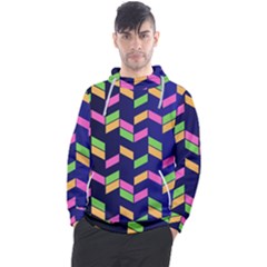 Background Pattern Geometric Pink Yellow Green Men s Pullover Hoodie