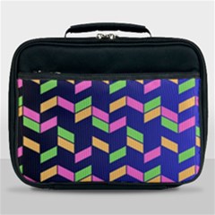 Background Pattern Geometric Pink Yellow Green Lunch Bag