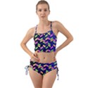 Background Pattern Geometric Pink Yellow Green Mini Tank Bikini Set View1