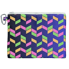 Background Pattern Geometric Pink Yellow Green Canvas Cosmetic Bag (xxl)