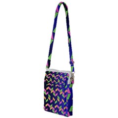 Background Pattern Geometric Pink Yellow Green Multi Function Travel Bag