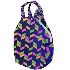 Background Pattern Geometric Pink Yellow Green Travel Backpack