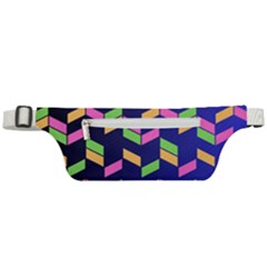 Background Pattern Geometric Pink Yellow Green Active Waist Bag