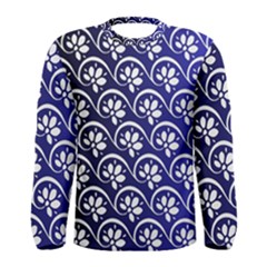 Pattern Floral Flowers Leaves Botanical Men s Long Sleeve T-shirt