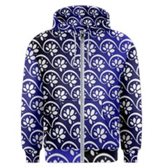 Pattern Floral Flowers Leaves Botanical Men s Zipper Hoodie