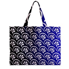 Pattern Floral Flowers Leaves Botanical Zipper Mini Tote Bag