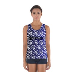 Pattern Floral Flowers Leaves Botanical Sport Tank Top 