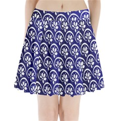 Pattern Floral Flowers Leaves Botanical Pleated Mini Skirt