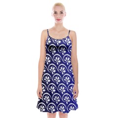 Pattern Floral Flowers Leaves Botanical Spaghetti Strap Velvet Dress